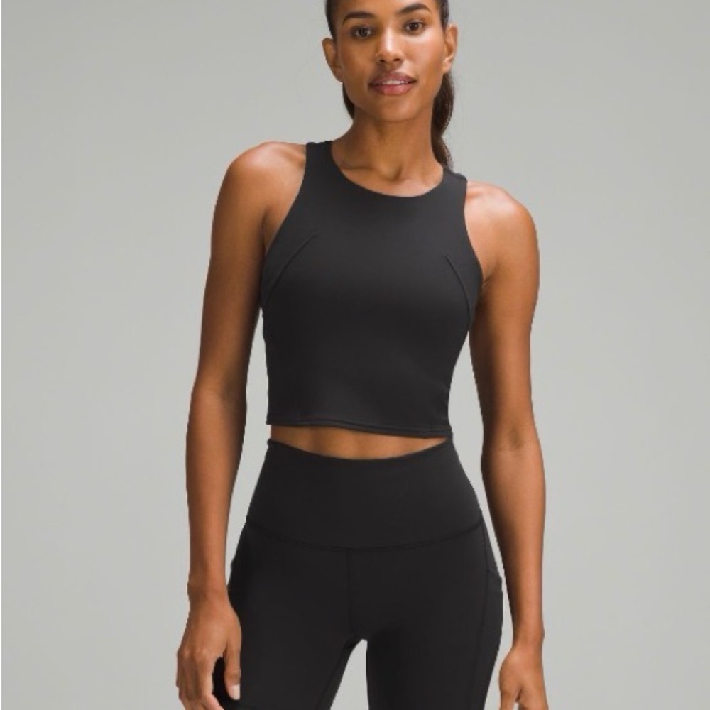 Lululemon Wunder Train Black Racerback Crop Top
